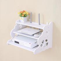 Projector storage shelf bracket Set-top box wall box punch-free bedroom bedside wall rack Hanging on the wall
