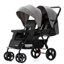 bluebby twins baby trolley light folding to sit able to lie second child double baby stroller