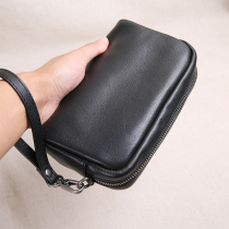 Handbags Male genuine leather Small money for mens hands with bag length wallet Tide Head Layer Cow Leather Soft Leather Large Capacity Mobile Phone Bag