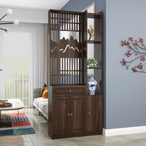 New Chinese-style screen partition Living room shelf Wine cabinet brake entrance cabinet Small apartment door Simple and modern