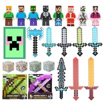 My World Game Surrounding Toy Model Plastic Weapon Archives Diamond Sword Pi Steve Tool