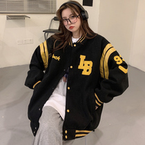 Fat sister large cocktail coat female winter loose weight add 200 pounds plus thick sweater baseball coat