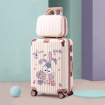 Luggage female Japanese small ins Net Red new trolley case 24 password high color value leather box strong 20 inches