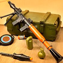 Toy 5 boys 3 years old 4 children 6 or more launcher rpg eating chicken equipment 7 sets of rocket barrel 8 Toy Gun 9