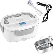 No need to inject water Electric insulation heating car lunch box two-in-one home car dual-use stainless steel plug-in home appliance gift