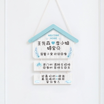 Home door door decoration pendant home Welcome Home creative custom listing three room door number