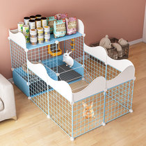 Rabbit cage household indoor special air pet oversized fence automatic dung cleaning new rabbit Nest House Villa