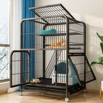 Cat cage home indoor oversized free space cat cat cat Nest villa with toilet cat house two-story cat cage