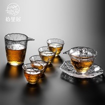 Grab Liju high-end glass kung fu tea set thick hand grip not hot Cup Cup Tea Bowl gift box