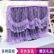 LCD TV dust cover do not take desktop hanging TV cover TV cabinet cover lace cover curved surface