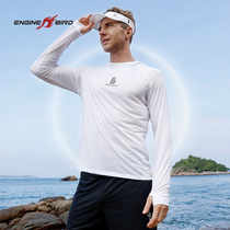 Engine bird men autumn sun protection quick clothes 2020 new sunscreen breathable sports long sleeve ultra thin running T-shirt