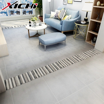 Nordic style living room Gray floor skirting line Kitchen bathroom threshold door Kam stone tile 300×600