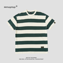 Mmoptop Summer Qing empathy with undershirt relaxed couple mens dress round neck heavy streaks with short sleeves T-shirt for men