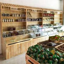 Melon seeds dry goods fried goods cabinet Whole grains shelves Rice buckets Snack shelves Candy display cabinets Soy sauce specialties