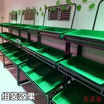 Vegetable Shelf Display Rack Supermarket Fresh Fruit and Vegetable Shop Four-storey Fruit Shelf Convenience Store Selling Vegetable and Fruit Rack