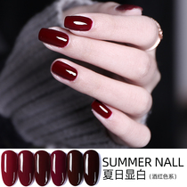 Nail oil glue 2021 new popular color nail shop special red cherries wine red white Barbie phototherapy glue