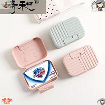 Soap box travel with lid lock lock portable bathroom toilet drain non-perforated creative double soap box seal