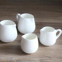 Ceramic pure white milk cup coffee partner Creamer milk honey milk spoon milk bottle juice sauce cup syrup pot
