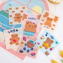 Cute Candy Gift Packaging Sealed Bag Girl Hearts Small Bear Mask Collection Bag Zipped Bag Zipped Bag Plastic Bags 10