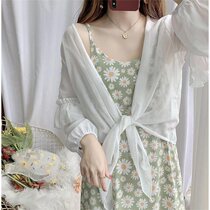  One-piece suit 2021 summer new small floral suit female student Korean dress two-piece suit