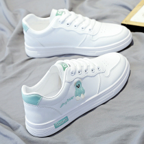 Tide Cards 2022 Autumn Winter Small Bear Small White Shoes Women Shoes 100 Hitch Casual Flat Bottom Breathable Single Shoes Women Sports Board Shoes
