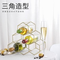 Nordic wine rack rack red wine ornaments wine bottle storage rack household wine lattice creative wine shelf