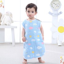Baby sleeping bag summer thin gauze newborn baby child split leg anti-kick artifact air conditioner belly protection artifact
