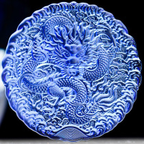 Carving heart curse glass dragon brand release offering to support the marriage of Mani Stone Dragon King water liberation Buddhist supplies
