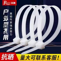 Cable tie nylon cable tie holder strong buckle large cable tie black self-locking plastic tie rope lock