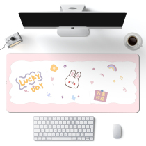 ins wind leather mouse pad Female creative design small cartoon cute simple wrist pad oversized office and household waterproof and anti-fouling desktop pad Student dormitory anti-ink writing desk mat