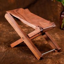 Guitar stool foot solid wood ancient pedal shelf can lift height pedal guitar pedal shelf foot