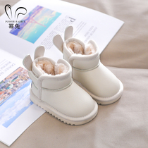 Baby shoes Autumn and winter baby toddler shoes boys and girls thick bread cotton shoes plus velvet snow boots