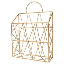 Bookshelf Nordic wall Newspaper rack Magazine book and newspaper book storage Iron pylons Newspaper simple hanging magazine rack in