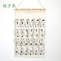 Waterproof canvas kindergarten comb storage bag wall comb storage bag save space for easy to find