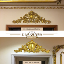 Eurostyle Door Lintel External Wall Decoration Relief Villa Exterior Wall Decoration Engraving Crafts Pure Handmade Villa Mountain Door Head Carved Flowers
