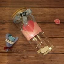 Packed star wishing bottle exquisite small glass bottle empty bottle sealed with lid decorative jar confession gift star bottle