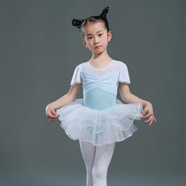 Girl National Wind Performance Costume Summer New Children Ballet dance practice Costume Baby Lotus Leaf Chinese Dancer