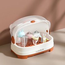 Put bottle storage box supplementary food tool drain rack dust cover baby box hanging small baby special tableware
