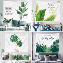 Nordic plants flower ins background cloth restaurant tropical green plant hanging cloth modern simple hipster Wall cloth