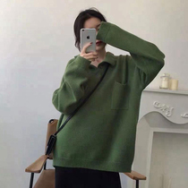 First love Paradise 2021 autumn and winter New Net red INS Wind MAO knitted sweater solid color