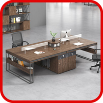 Desk chair combination minimalist Hyundai 4-2 Double 6-four position Station Clerk Staff Desk Office Table