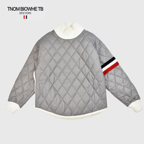 Tnom biowhe tb cotton-padded men's new left sleeve red white and blue striped high collar warm loose cotton-padded jacket coat tide