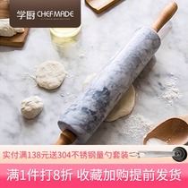 Learn to cook Marble rolling pin roller Stone dumpling bun Pizza skin large pressure surface household large baking