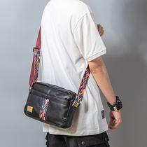 Hong Kong Tide mens bag ins tide leather leather shoulder bag mens backpack shoulder bag leisure messenger bag