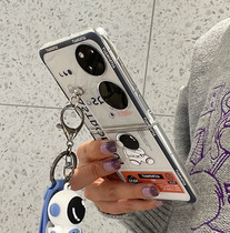 Black box astronaut suitable for Huawei p50pocket mobile phone shell new folding protective sleeve creative cute p50 treasure box blue-frame astronaut P50POCKET lovers pendants pendants