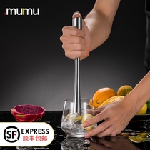 mumu stainless steel crushed popsicle Fruit pounded juice stick Lemon hammer juice stick Cocktail pounded ice hammer crushing stick