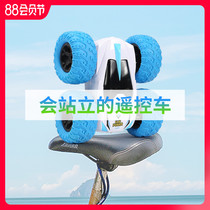 Boy tumbling car stunt car remote control car toy rechargeable dump truck Mini childrens drift rotating car 5