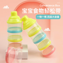 Infant childrens milk powder box filled with portable out-out sub-box supplementary food storage storage box small baby milk powder grid
