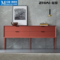 Zhiai Italian paint high-legged dining cabinet storage modern minimalist tea wine cabinet ins designer high-side cabinet