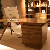 Top 100 furniture Martin series home study furniture solid wood desk black walnut modern minimalist style deposit